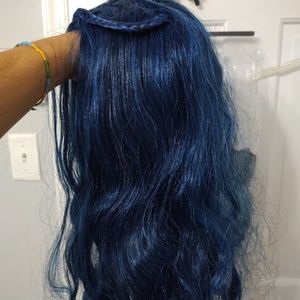Evie Descendants 2 Long Blue Braid Wig